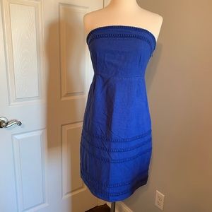 Strapless linen sundress